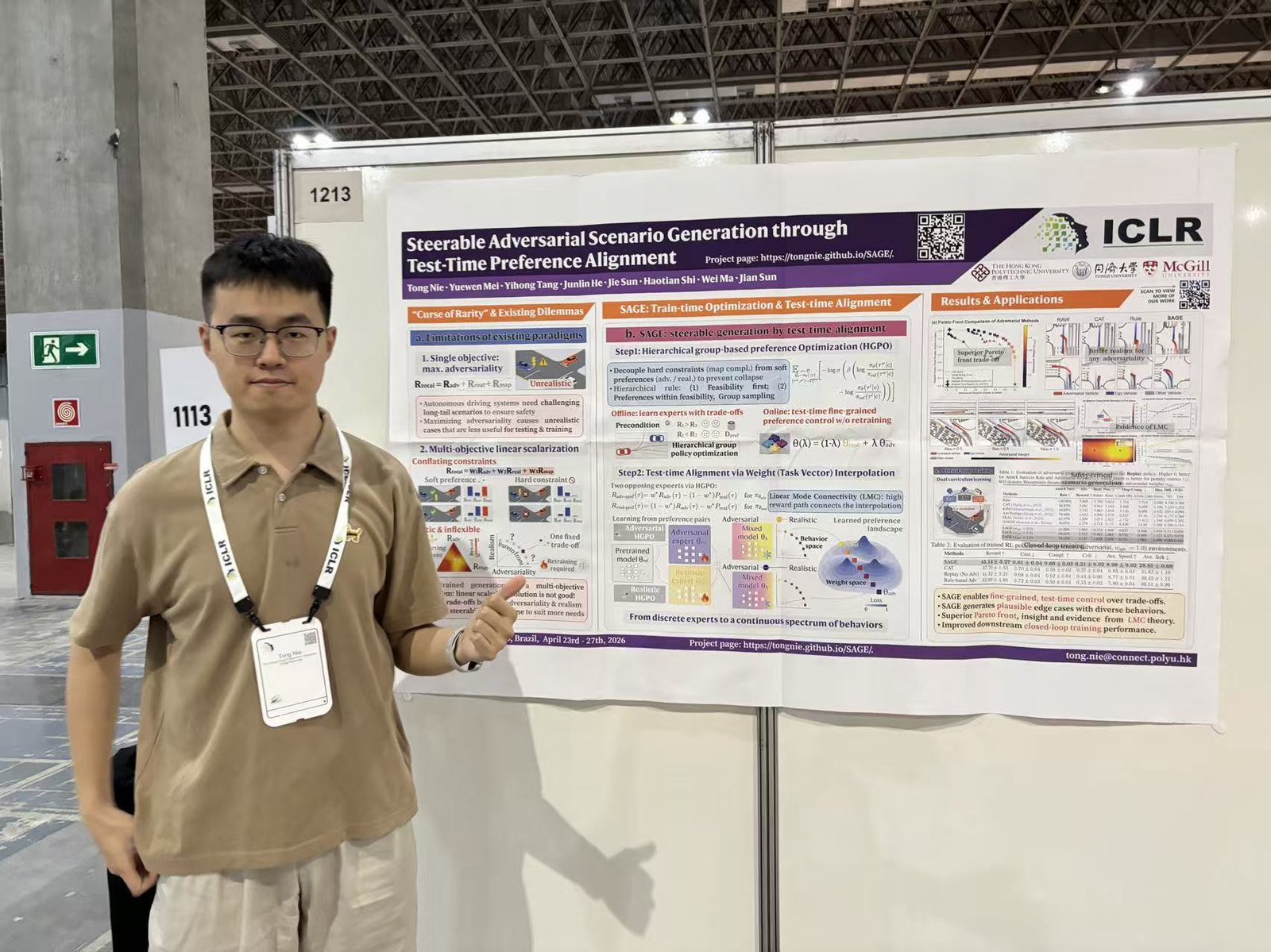 ICLR 2026 SAGE poster presentation